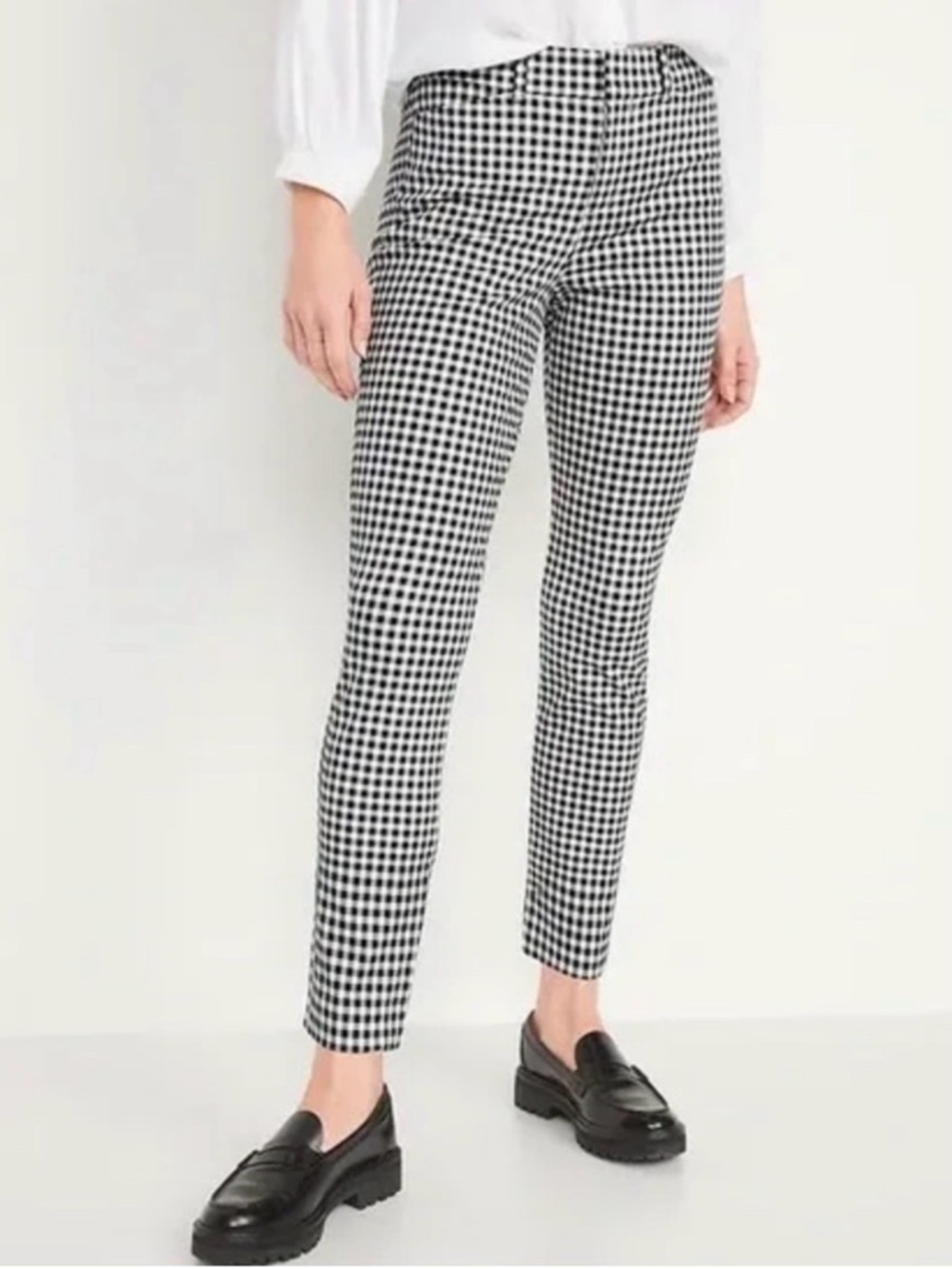 Old Navy ⚓️ High Rise Pixie Ankle Pants Gingham Size 10 NWT
